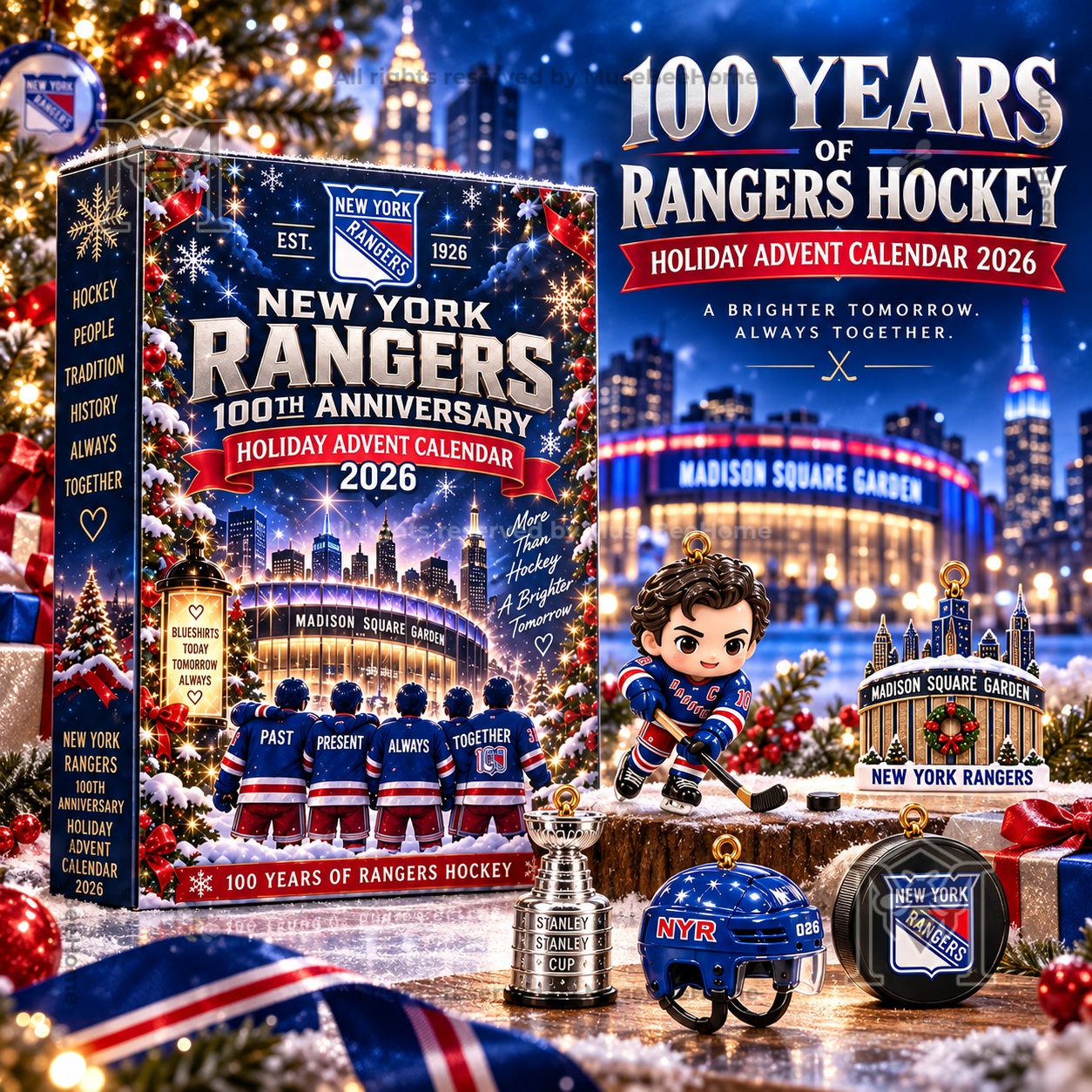 New York Rangers 100th Anniversary Advent Calendar 2026 - front packaging