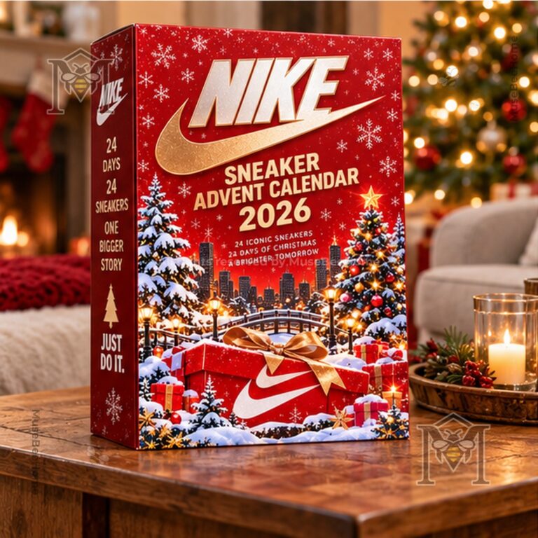 Nike Sneaker Christmas Advent Calendar 2026 - front view of red box