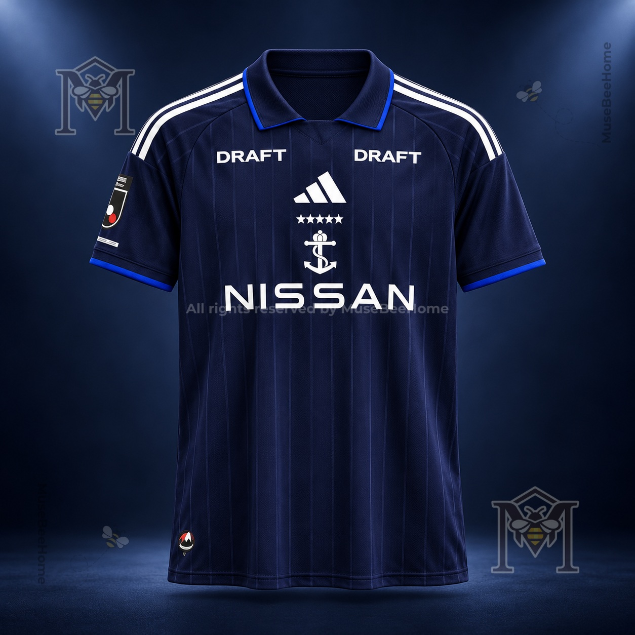 Adidas Yokohama F. Marinos Timeless Jersey - front view with sponsor and crest details