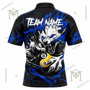 Custom Wolf 8 Ball and 9 Ball Billiards Polo - photo 4