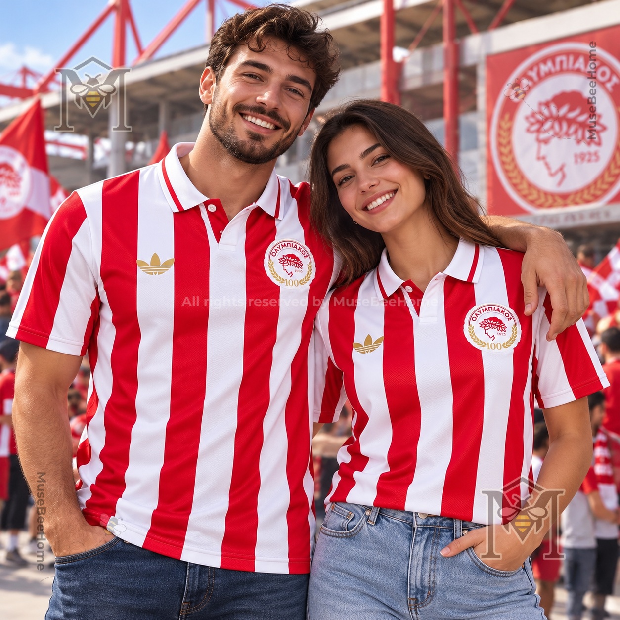 Olympiacos Football Club 100th Anniversary Football Jersey - photo 2