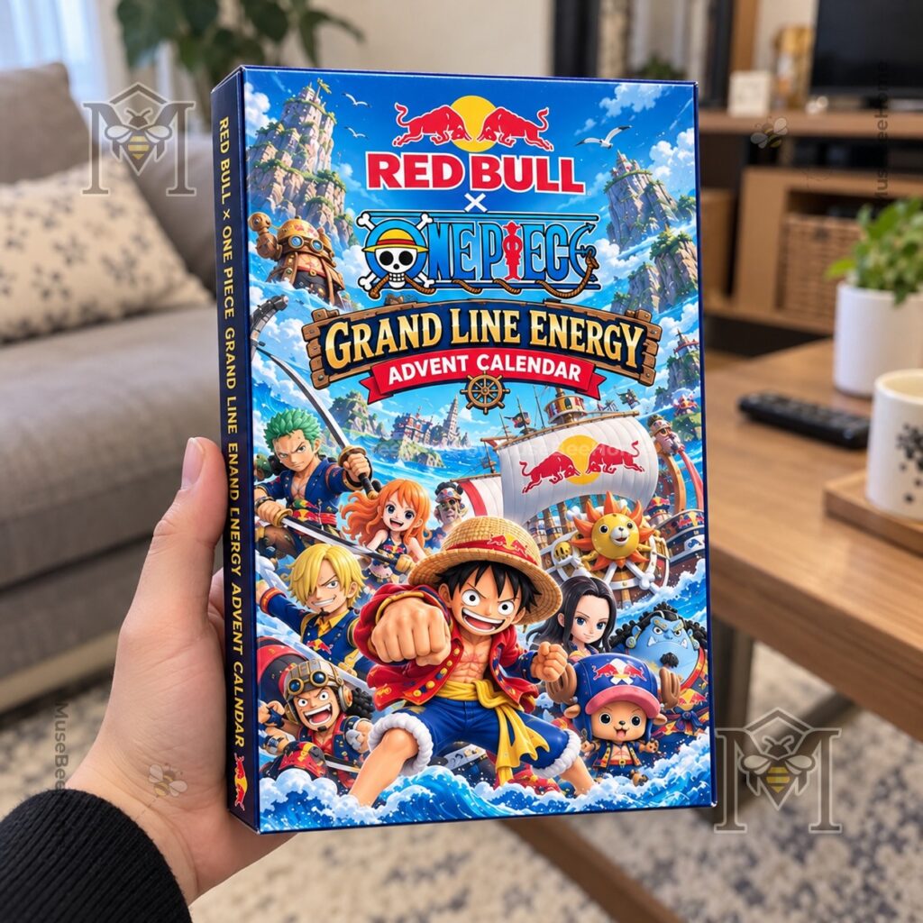 One Piece x Red Bull Advent Calendar 2026 - character artwork and title