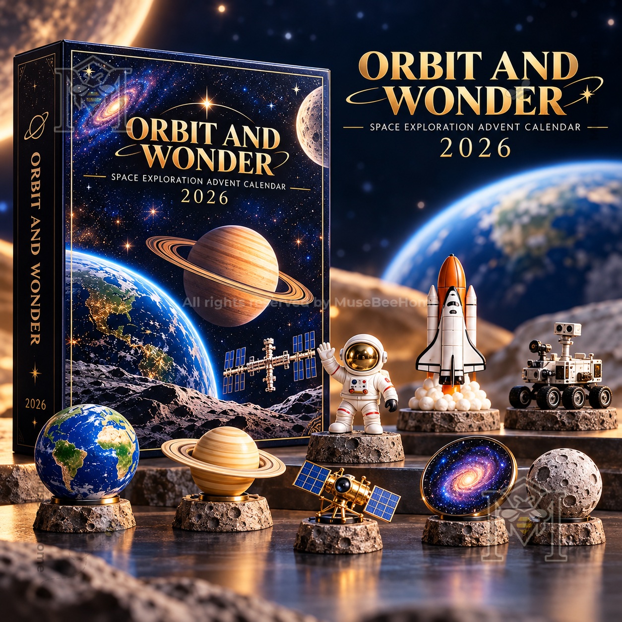 Orbit And Wonder Space Exploration 2026 Advent Calendar - front box with planets and space graphics
