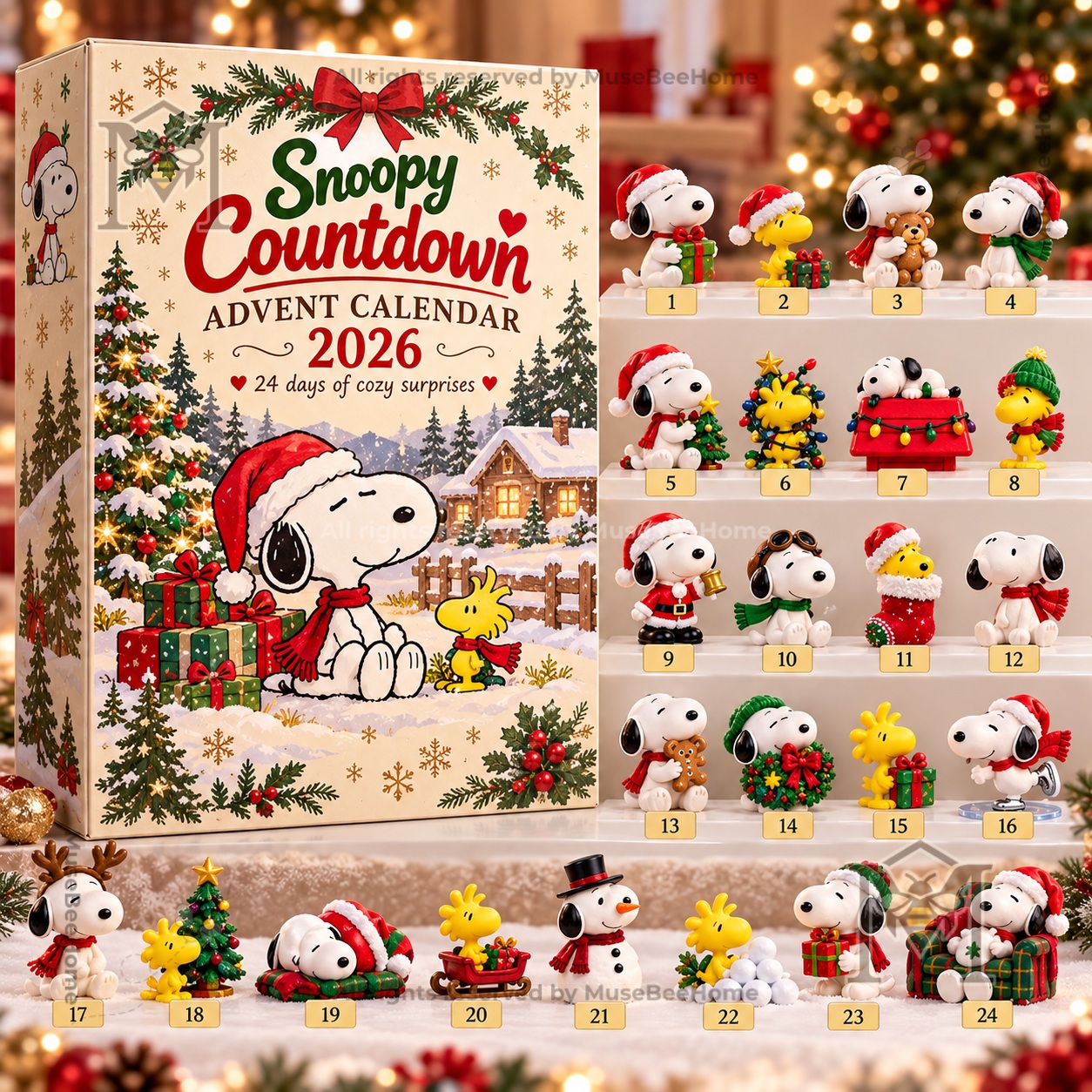スヌーピー　PEANUTS クリスマスツリー アドベントカレンダー Peanuts Snoopy Advent Calendar Christmas 2026