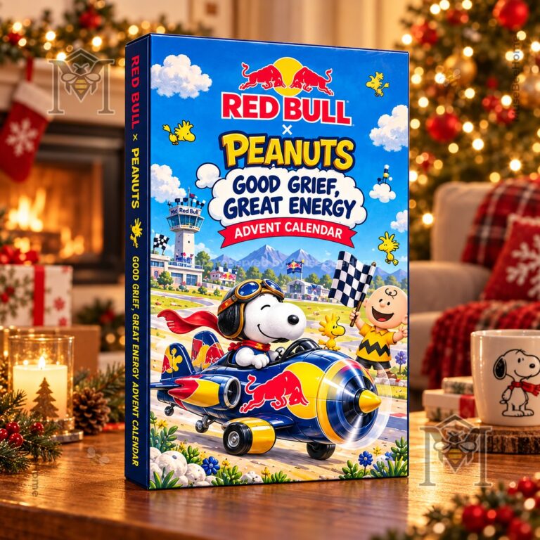 Peanuts x Red Bull Advent Calendar 2026 - front box artwork