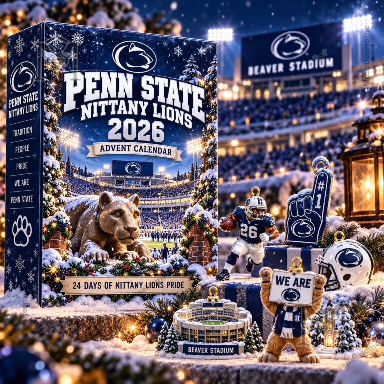 Penn State Nittany Lions 2026 Advent Calendar - front box with snowy stadium artwork