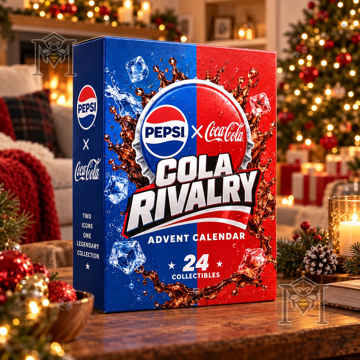 Pepsi Coca-Cola Rivalry Advent Calendar - front and side packaging view