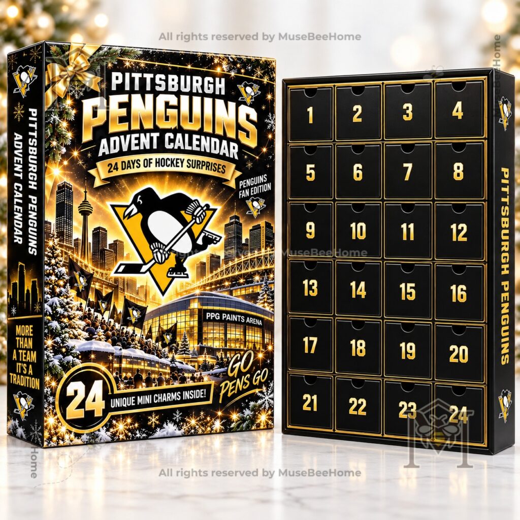 Pittsburgh Penguins 2026 Advent Calendar - illustrated hockey character display