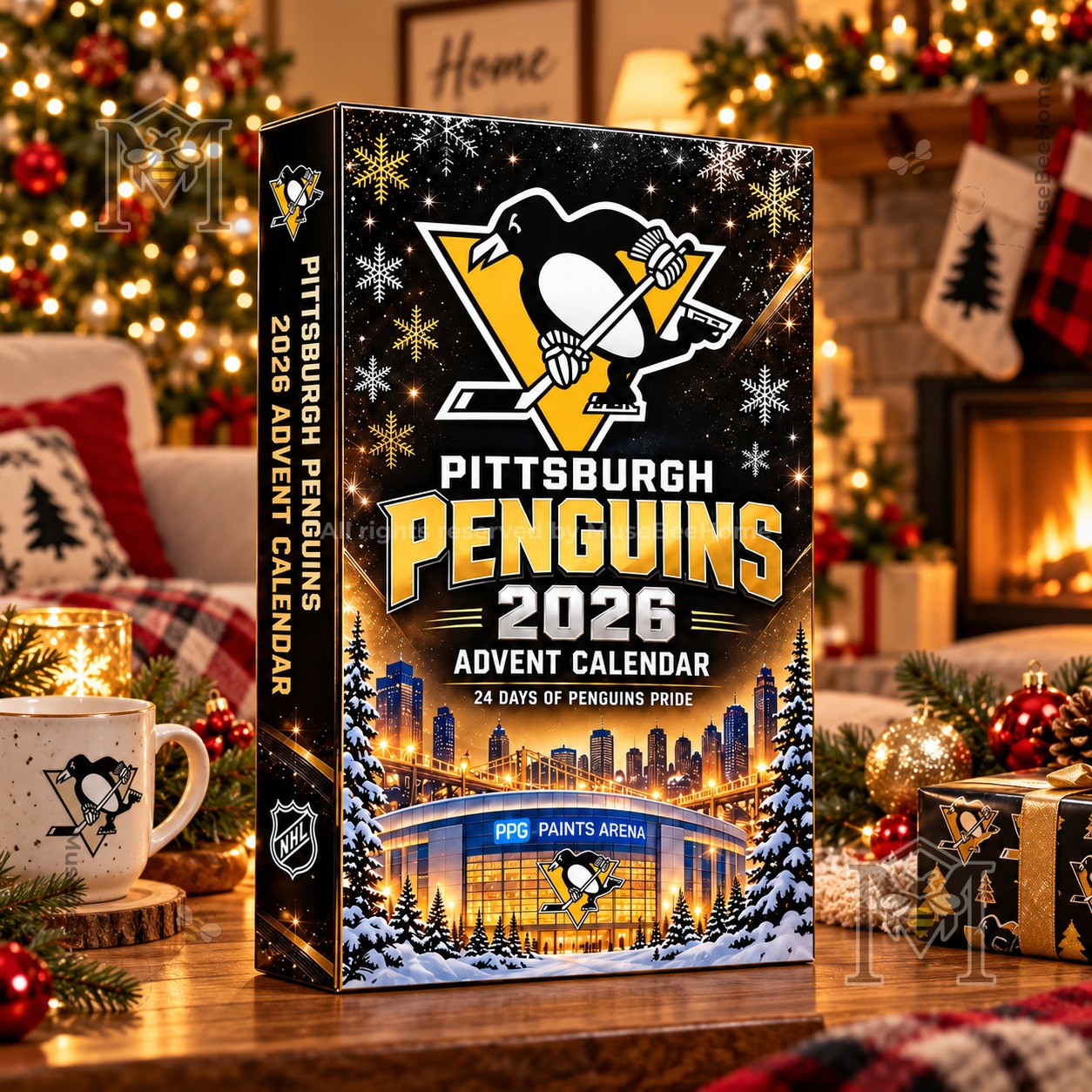 Pittsburgh Penguins Advent Calendar 2026 - front and side box view