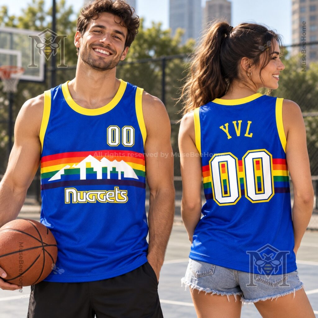 Playboi Carti x Denver Nuggets YVL Rainbow Skyline Basketball Jersey - photo 2