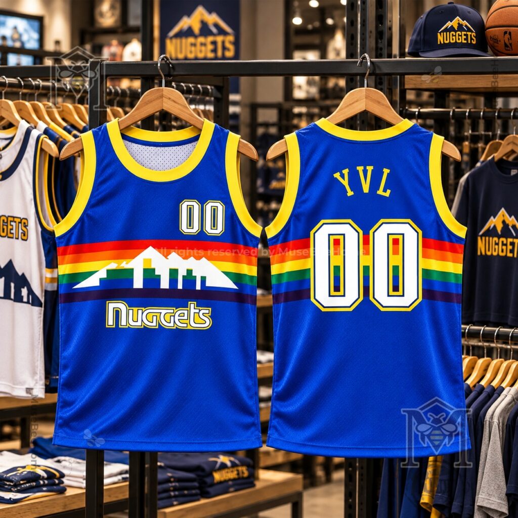 Playboi Carti x Denver Nuggets YVL Rainbow Skyline Basketball Jersey - photo 3