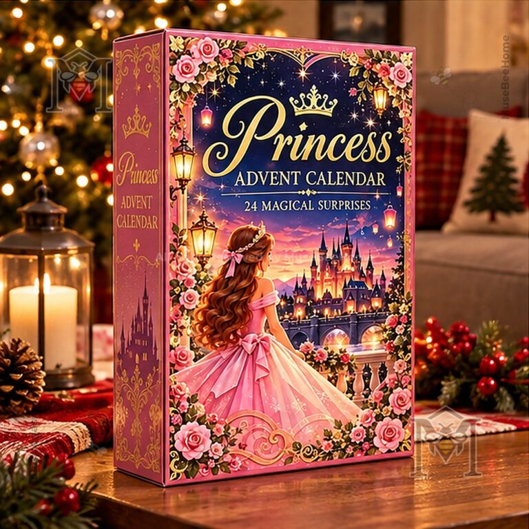 Princess Advent Calendar - front and side view of ornate princess box