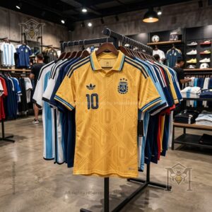 Argentina National Football Team Messi Gracias Messi Gold Tribute Soccer Jersey - photo 3