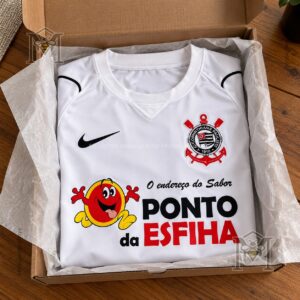 White jersey showing black side piping and short sleeve design