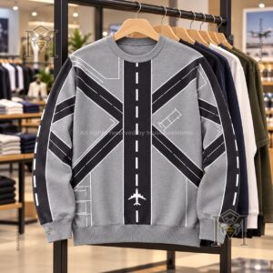 Airport Runway Graphic Crewneck Sweatshirt - photo 3