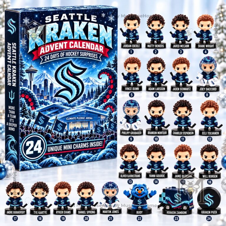 Seattle Kraken Advent Calendar 2026 - angled packaging with side panel