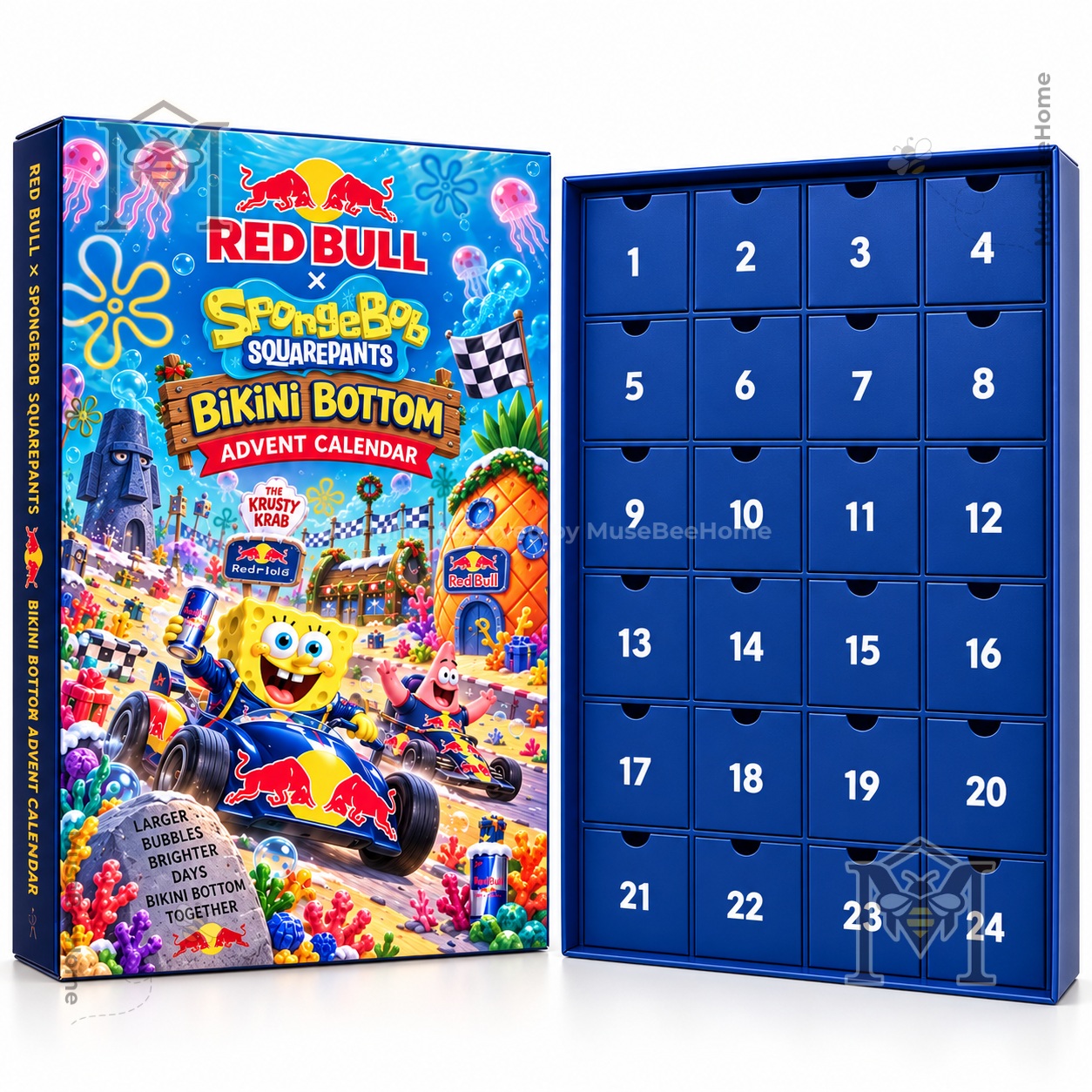 SpongeBob SquarePants x Red Bull Advent Calendar - illustrated front panel