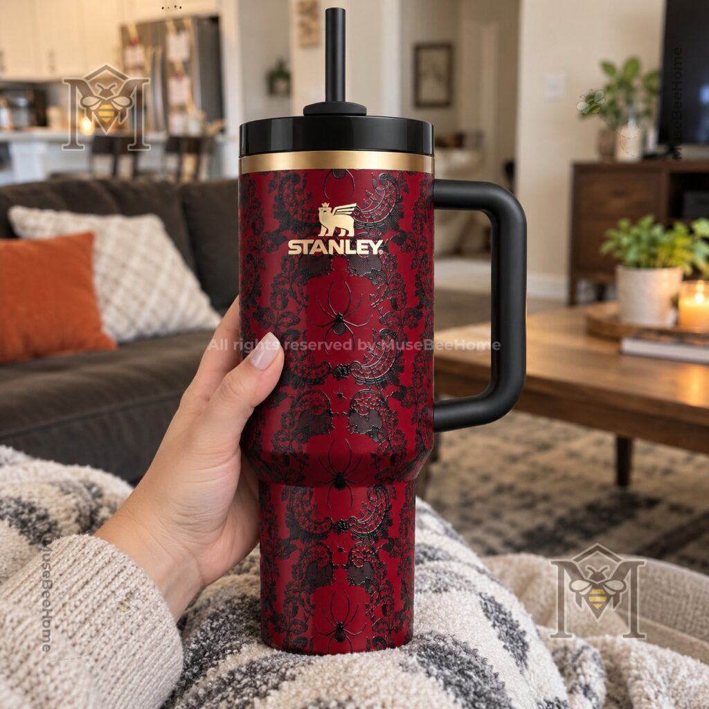 Stanley Halloween Bordeaux Lace Spider Pattern Tumbler - photo 3