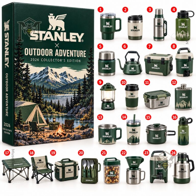 Stanley Outdoor Adventure Advent Calendar 2026 - illustrated campsite artwork