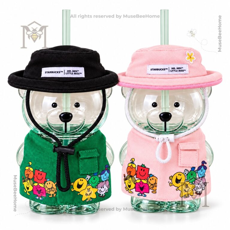 Starbucks x Mr. Men Little Miss Bearista Character Outfit Glass Cold Cup Tumbler - photo 2