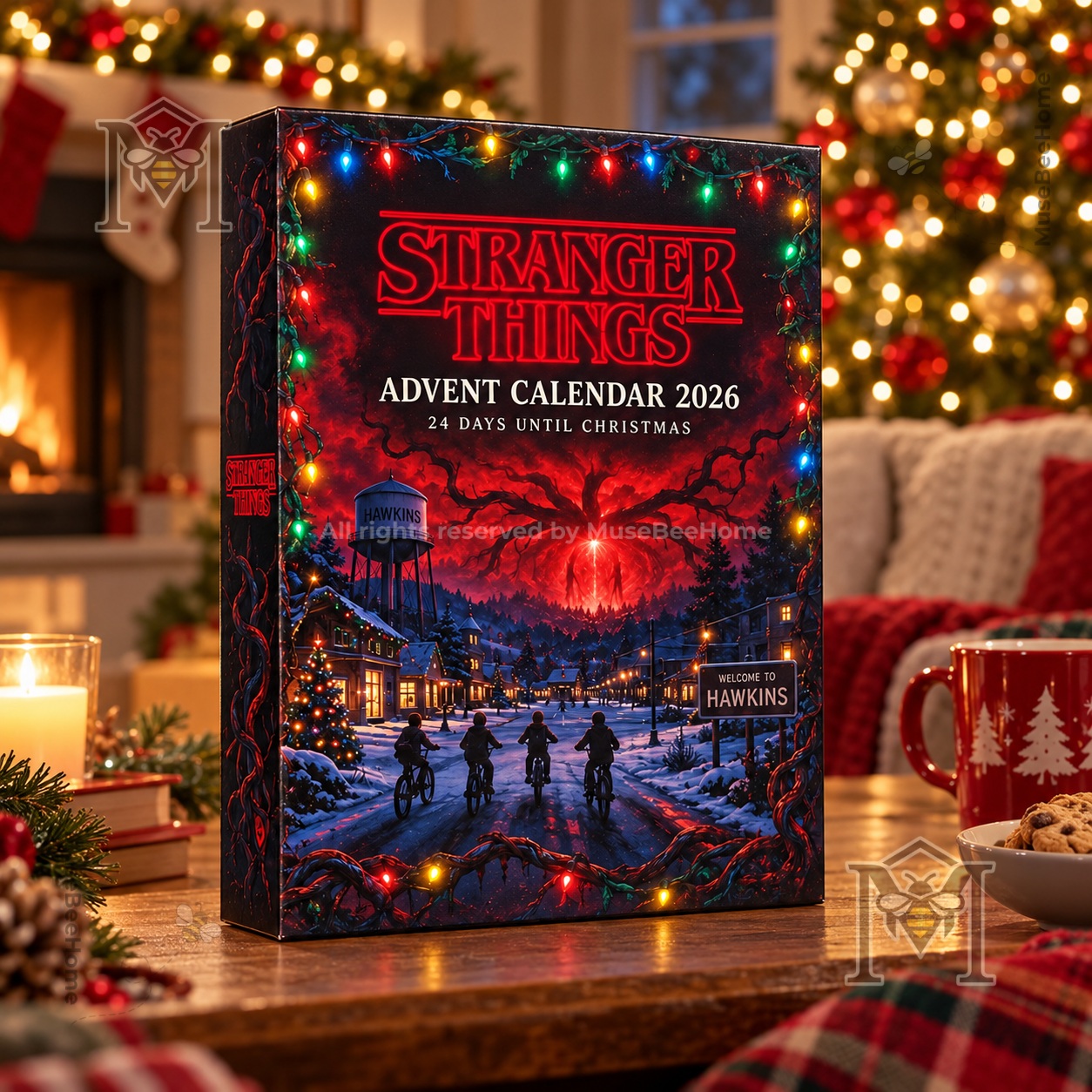 Stranger Things 2026 Christmas Countdown Advent Calendar - front angled view