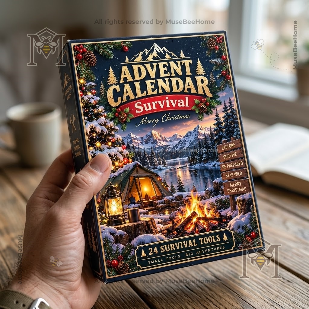 Survival Kit 24-Day Advent Calendar - festive outdoor display