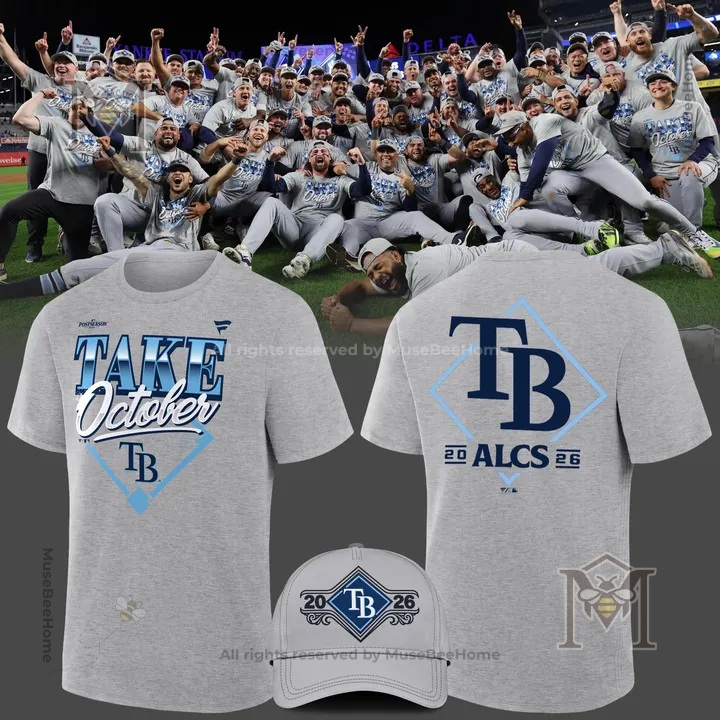 Tampa Bay Rays 2026 American League Championship Series T-Shirt - front and back views