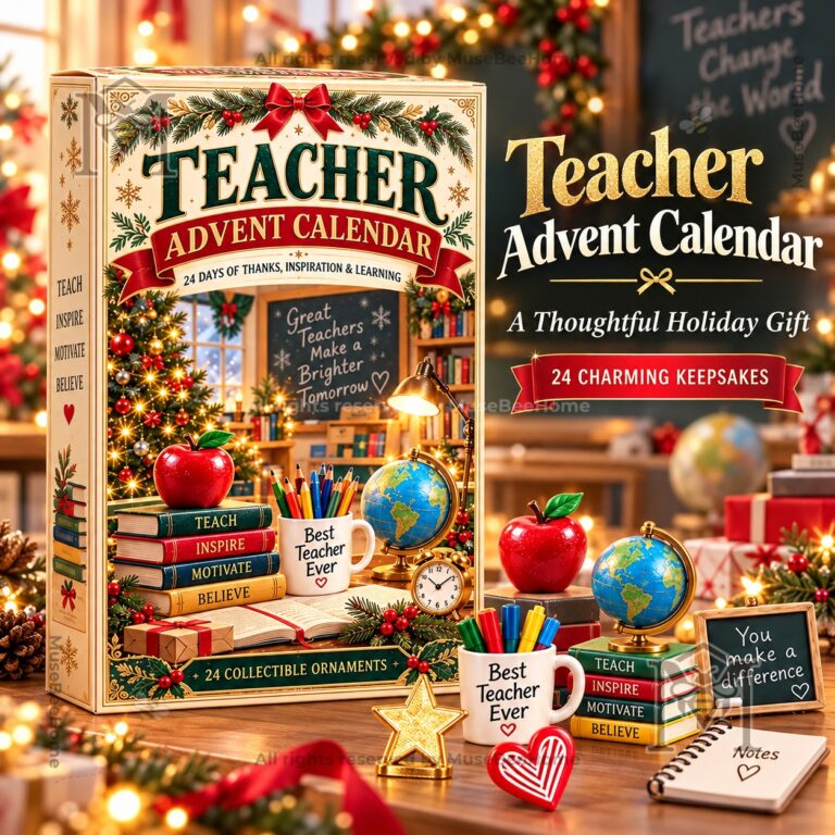 Teacher Advent Calendar 2026 24 Days of Thanks - front box design
