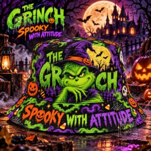 The Grinch Spooky With Attitude Halloween Bucket Hat - front view