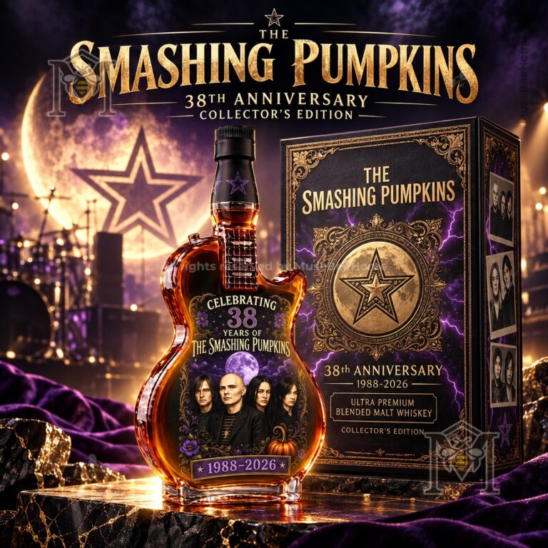 The Smashing Pumpkins 38th Anniversary 2026 Whiskey Bottle - front bottle and collector box