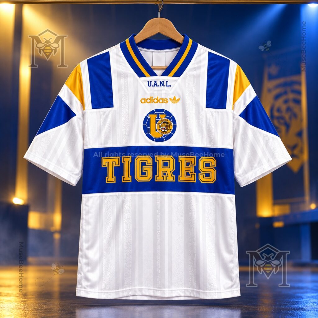 Tigres UANL Adidas Originals EQT Concept Retro 80s Jersey – Front view Tigres UANL Adidas Originals EQT Concept Retro 80s Jersey - front view