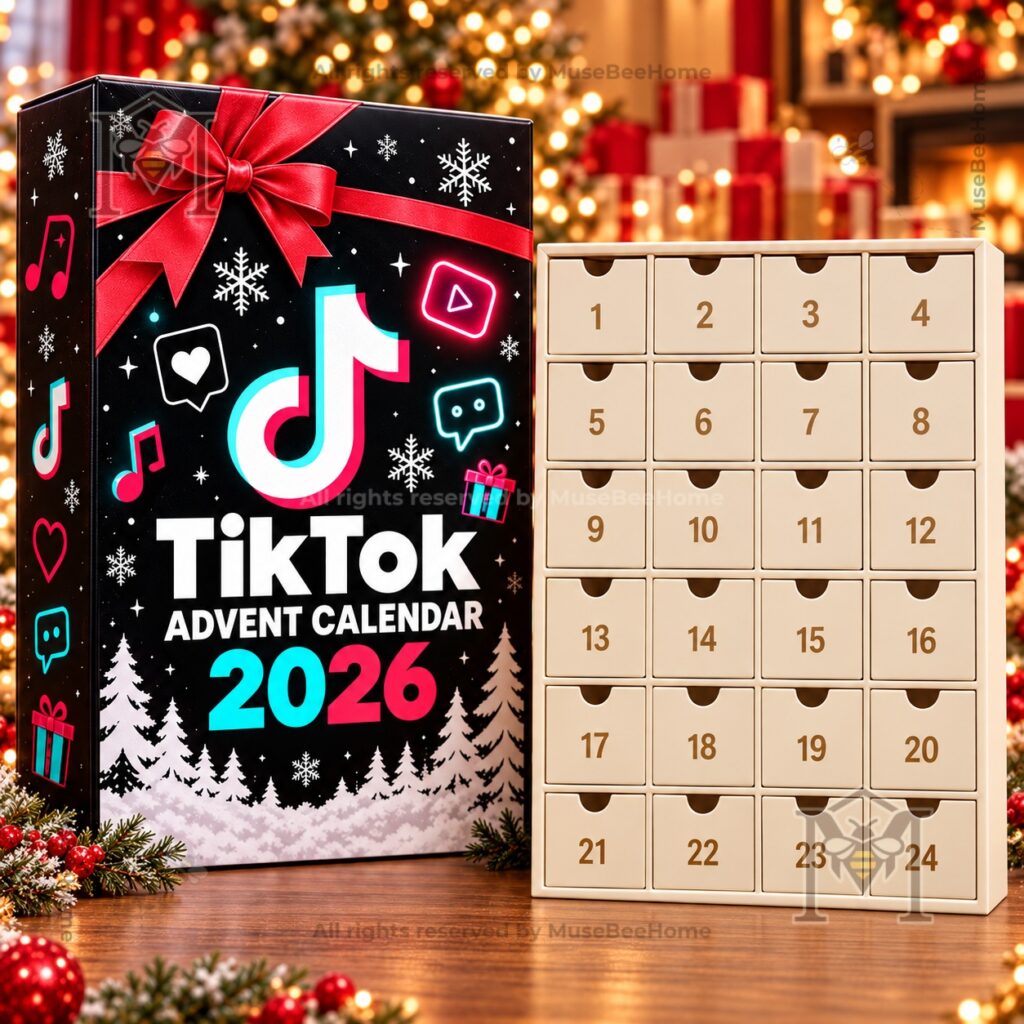 TikTok 2026 Christmas Advent Calendar - close-up of TikTok logo and calendar lettering