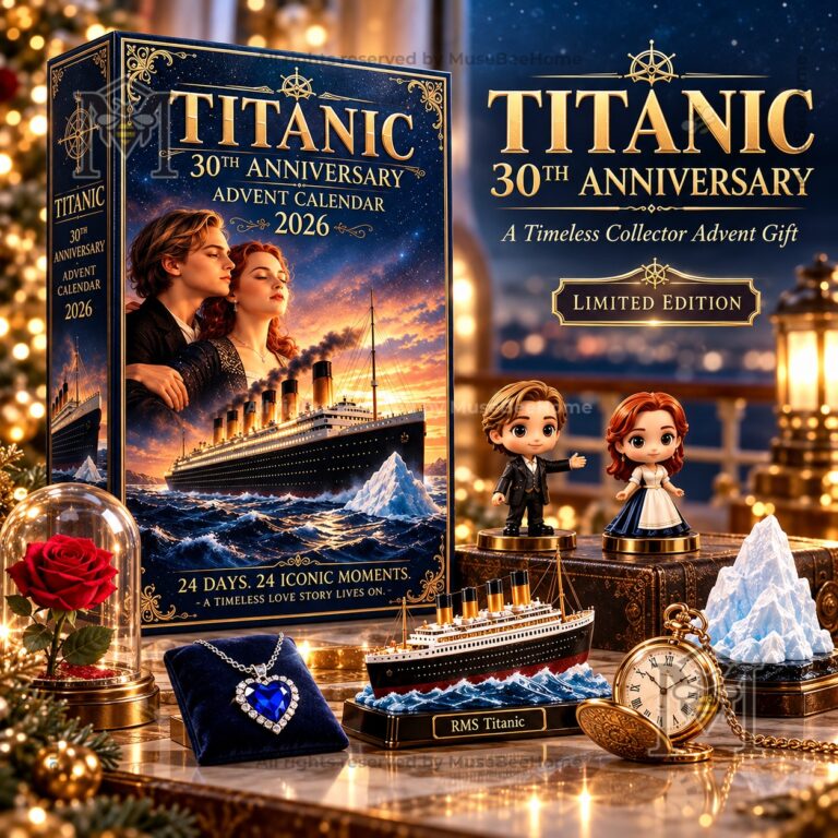 Titanic 30th Anniversary 2026 Advent Calendar - front box artwork with ship and romantic characters