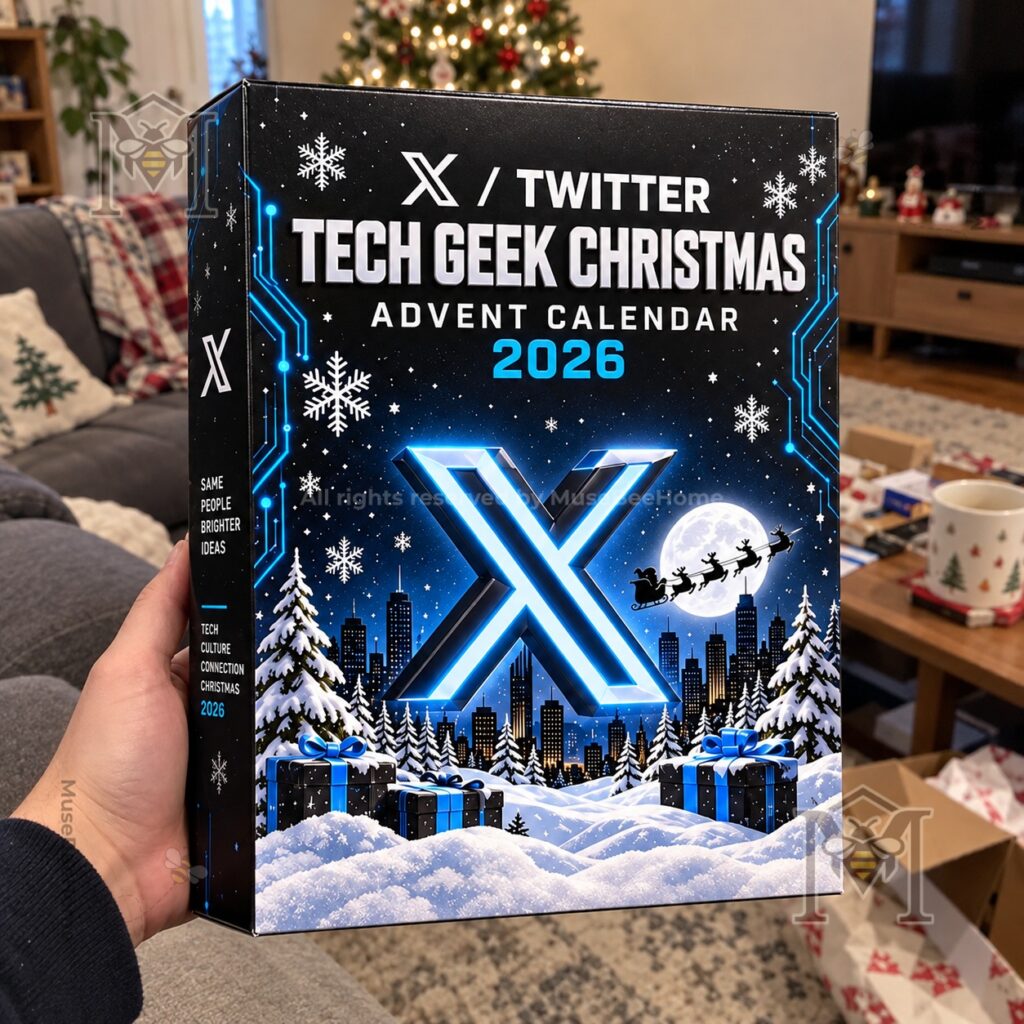 Twitter Tech Geek Christmas 2026 Advent Calendar - full box displayed with Christmas artwork