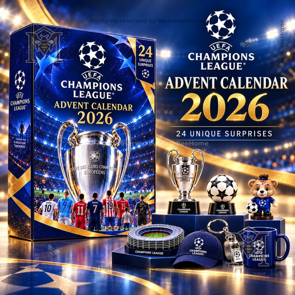 UEFA Champions League 2026 Advent Calendar – Front box with themed surprise UEFA Champions League 2026 Advent Calendar - front box with themed surprise items