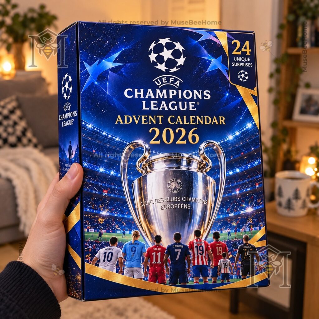 UEFA Champions League 2026 Advent Calendar - angled packaging view with starball logo