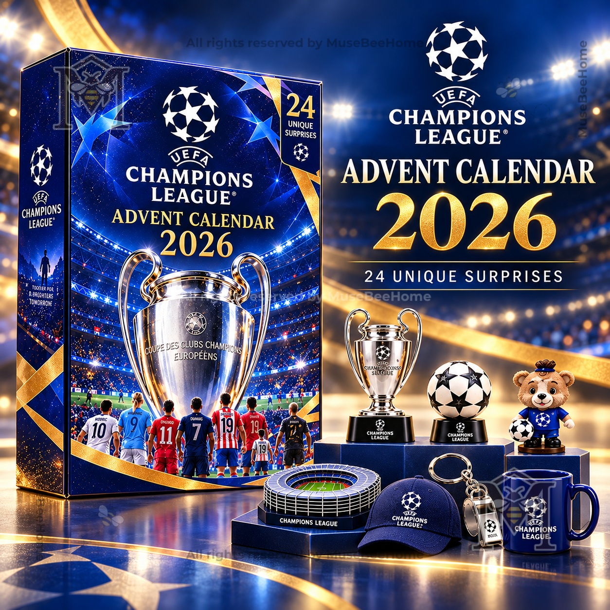 UEFA Champions League 2026 Advent Calendar - front box with themed surprise items