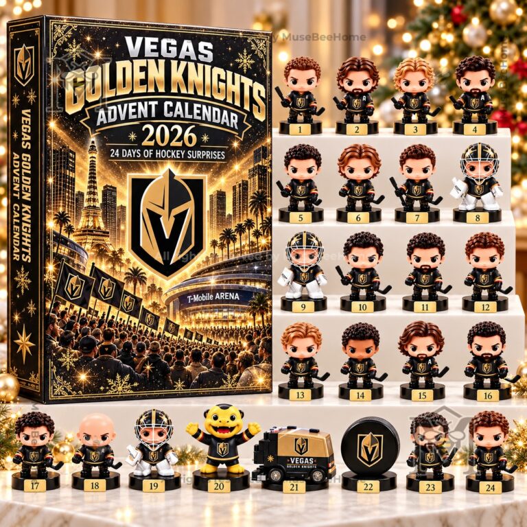Vegas Golden Knights 2026 Advent Calendar - angled box side with team branding