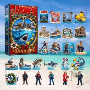 The Leviathan Of The Deep Advent Calendar 2026 - front box artwork and miniature shark scenes