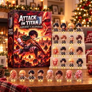 Attack on Titan Advent Calendar 2026 - close-up of chibi character figures