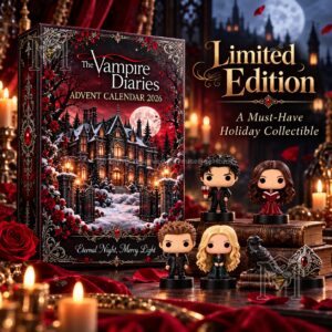 The Vampire Diaries 2026 Advent Calendar - front cover with character figurines