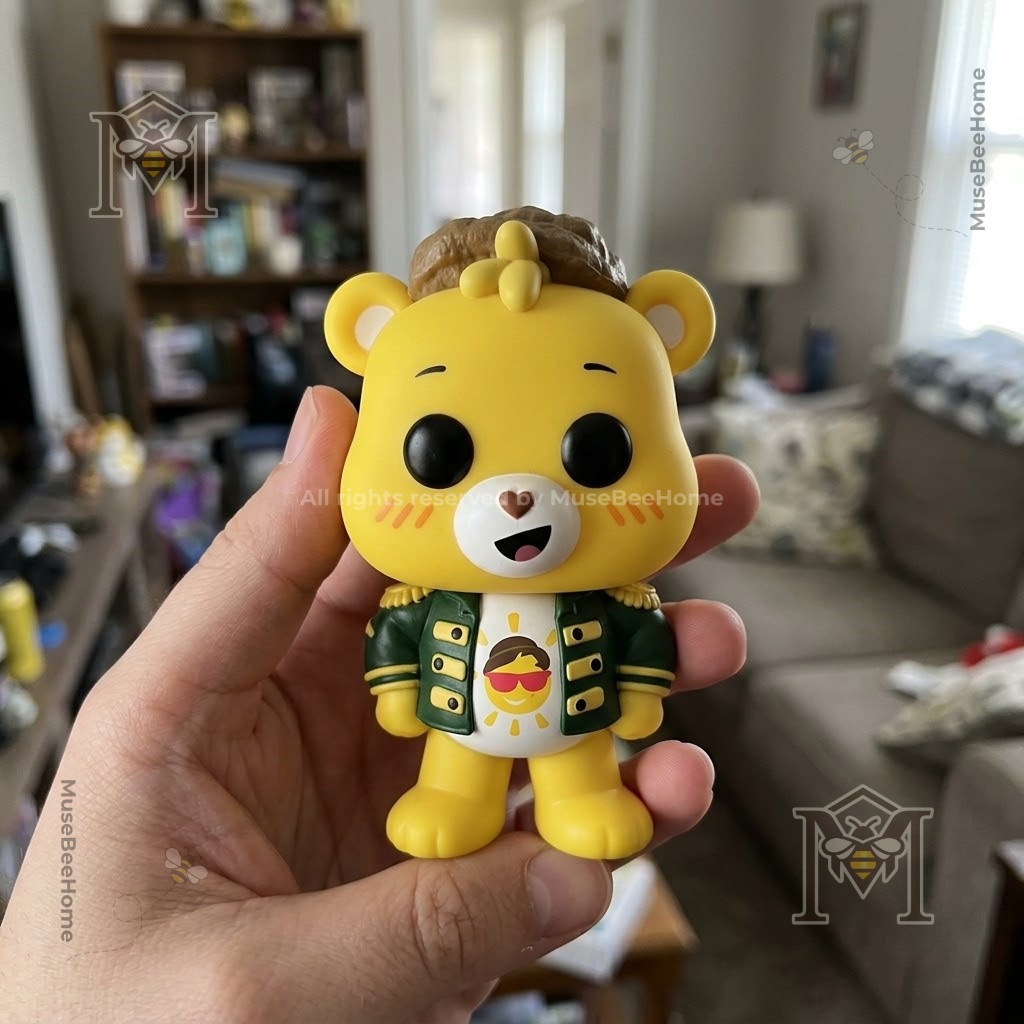 Wicked x Care Bears Funshine Bear Funko Pop - front figure close-up