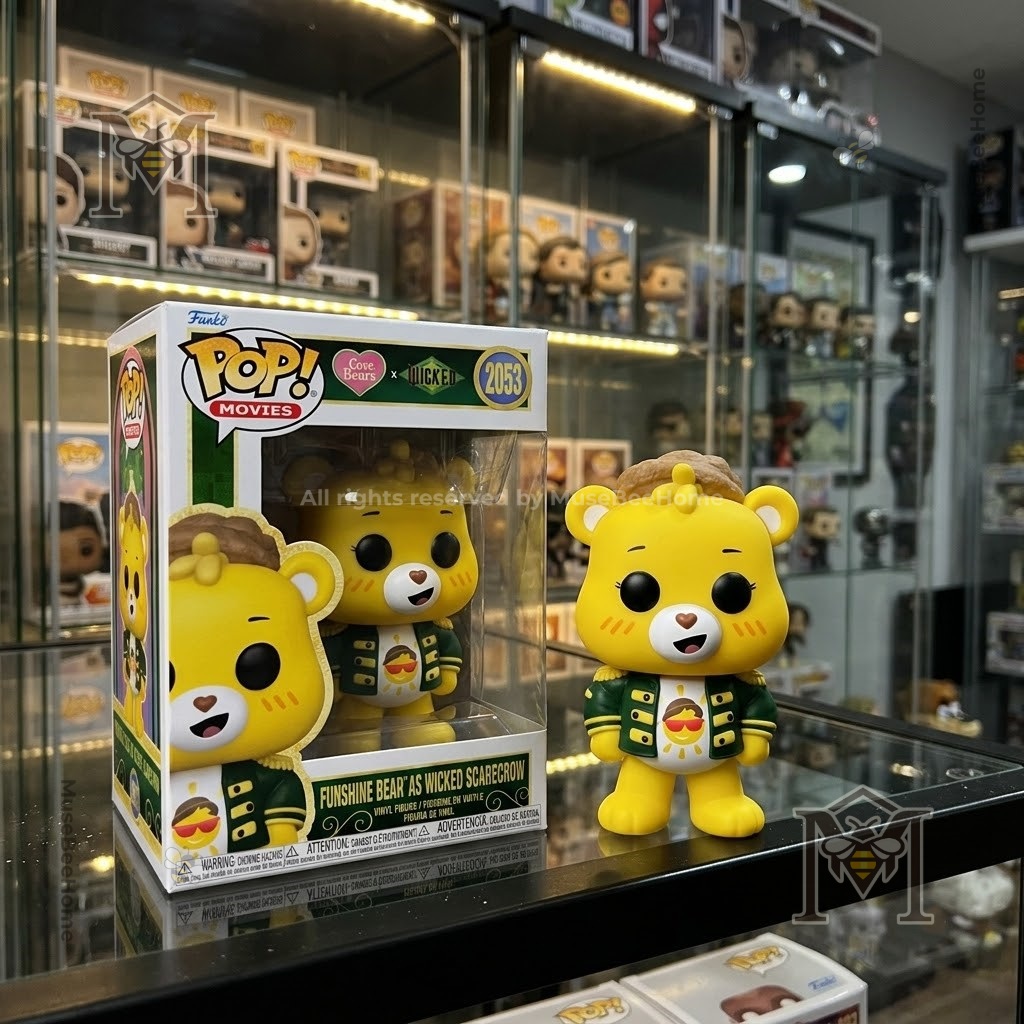Wicked x Care Bears Funshine Bear Funko Pop - side box artwork