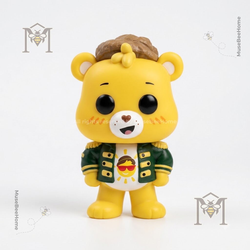 Wicked x Care Bears Funshine Bear Funko Pop - box branding and figure view