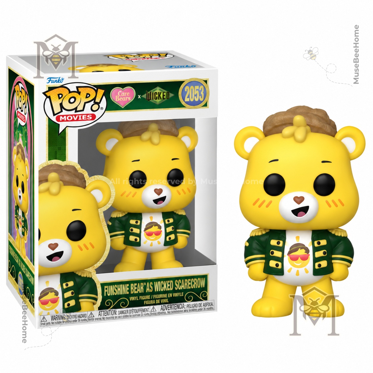 Wicked x Care Bears Funshine Bear Funko Pop - boxed front view