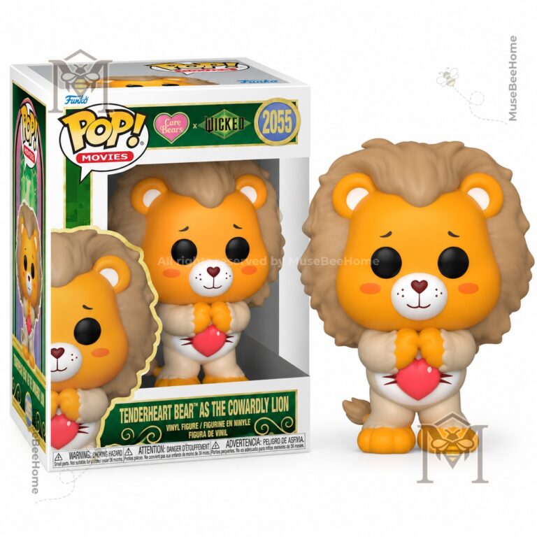 Tenderheart Bear Cowardly Lion Funko Pop Vinyl Figure - front view with collector box