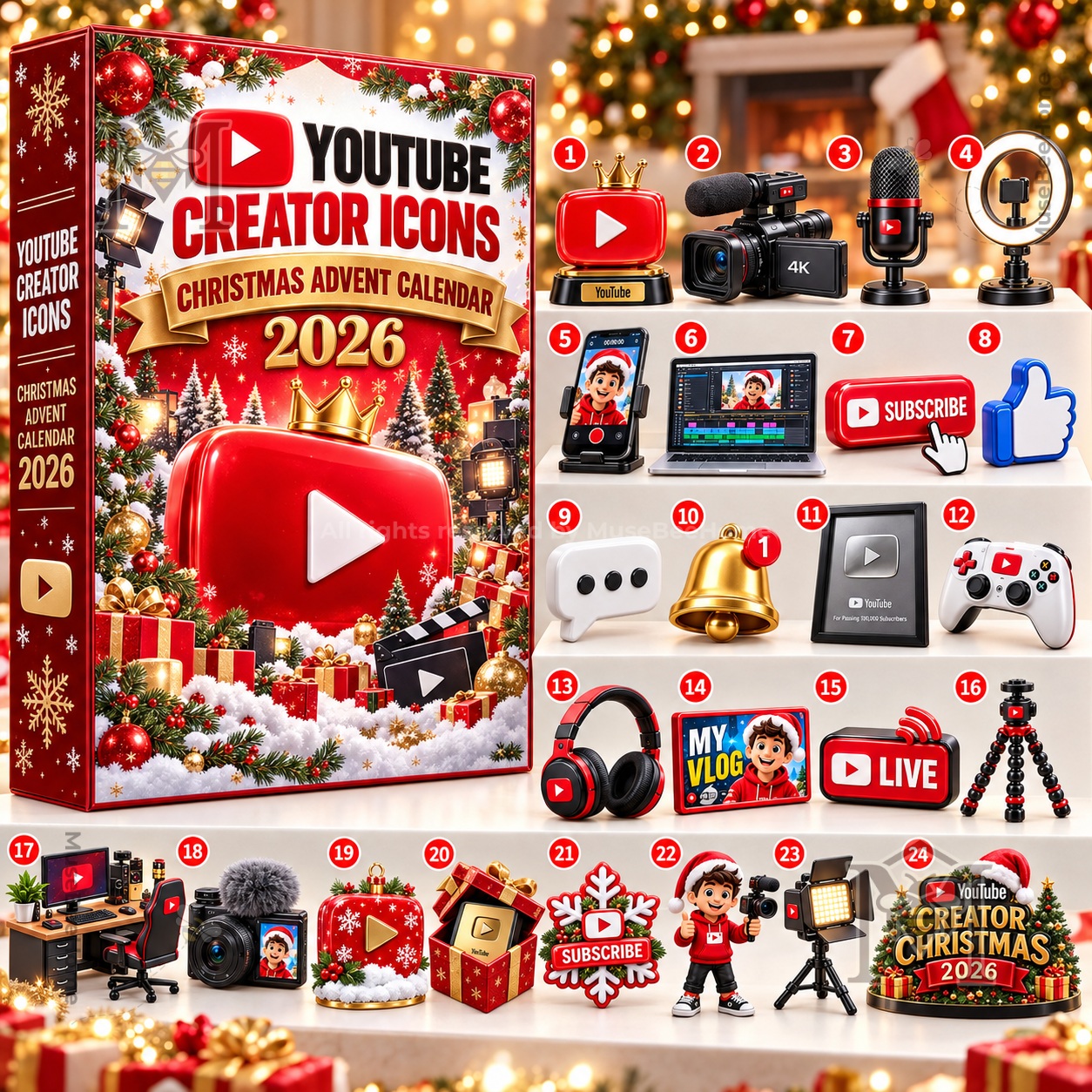 YouTube Creator Icons Christmas Advent Calendar 2026 - photo 2