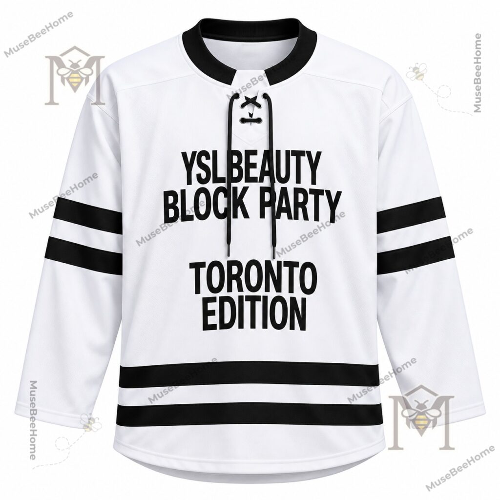 YSL Beauty Block Party Toronto White Hockey Jersey - photo 2