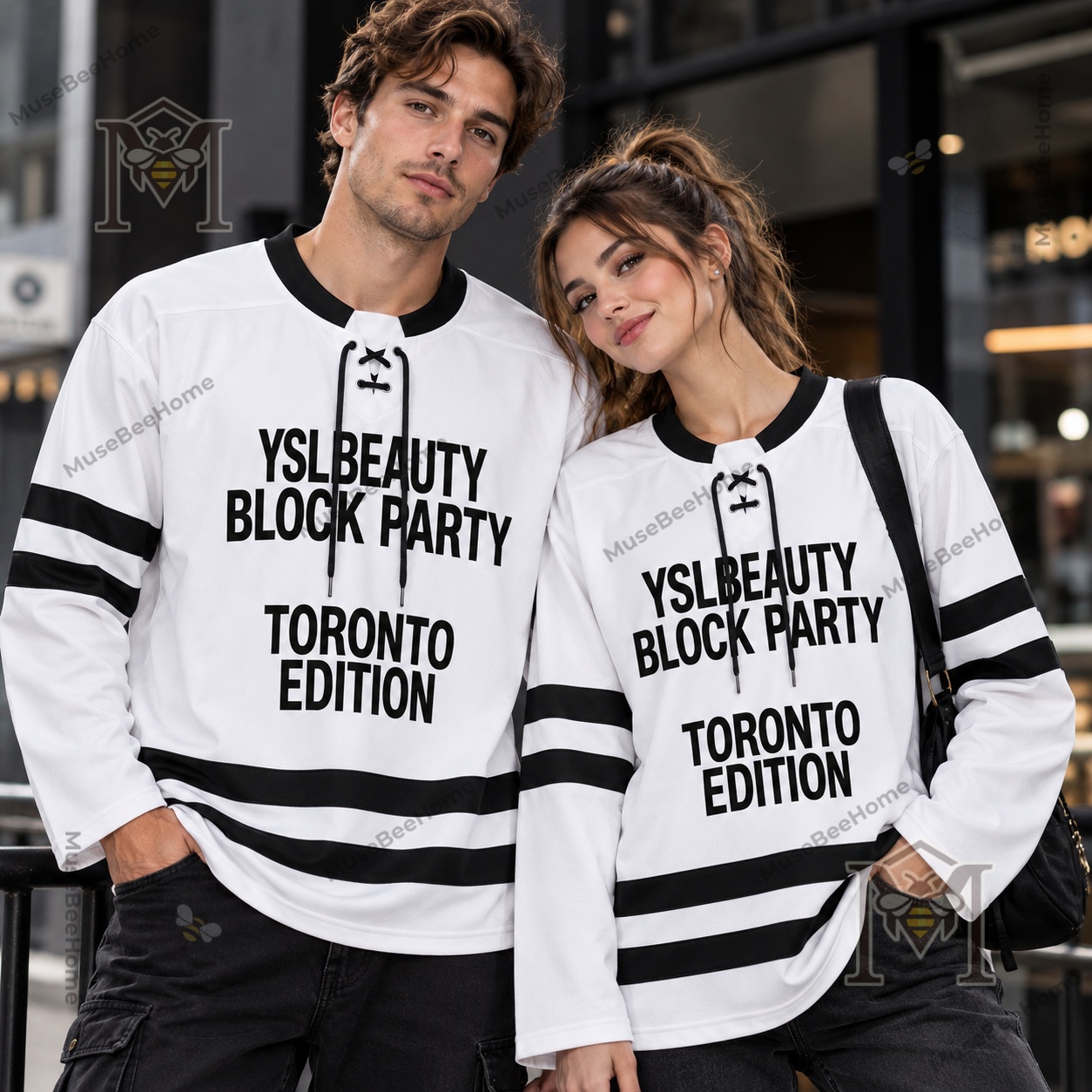 YSL Beauty Block Party Toronto White Hockey Jersey - photo 3