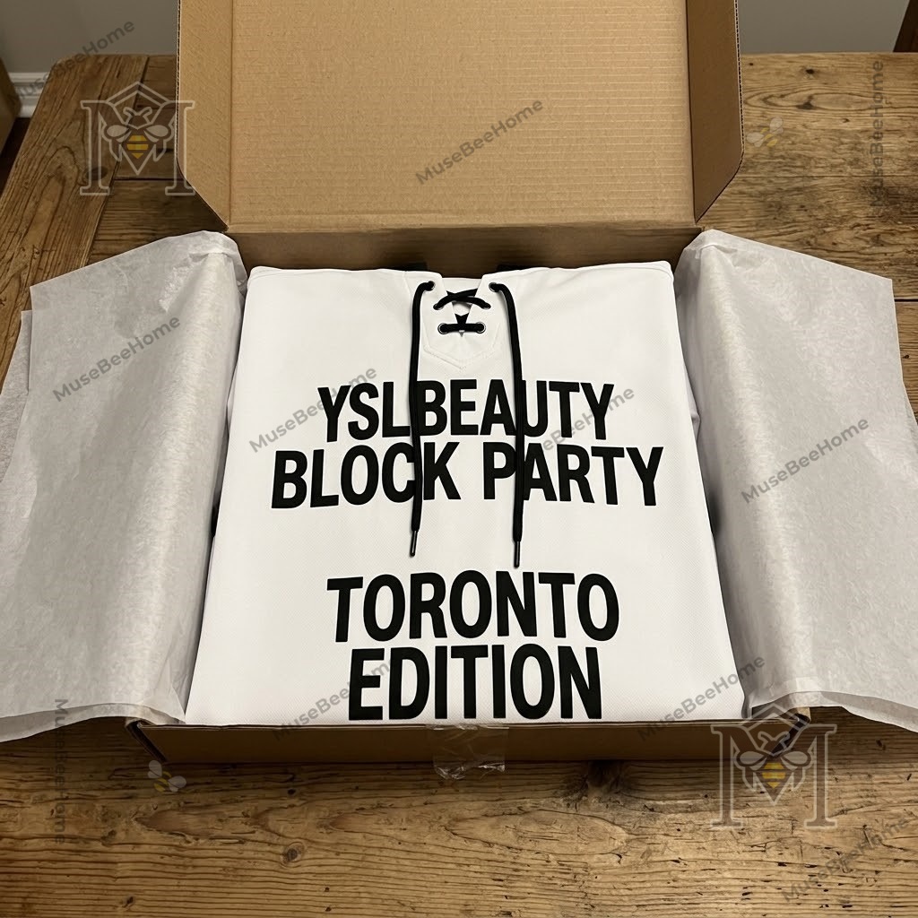 YSL Beauty Block Party Toronto White Hockey Jersey - photo 4